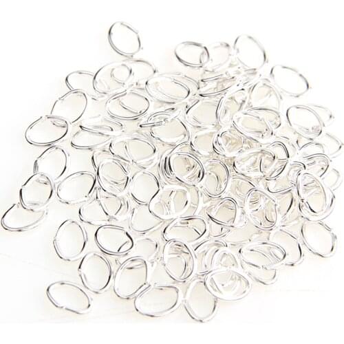 Hot Sale Silver Plated Tone Metal Oval Open Jump Rings Necklace With Close Tool Ring DIY Jewelry Findings Making