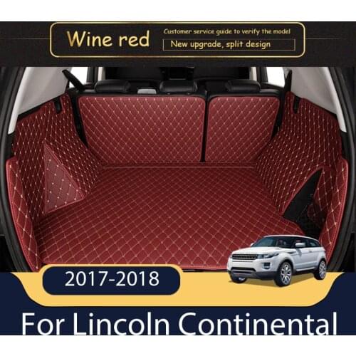 The Trunk Cargo Leather Liner Car Boot Liner Cargo Compartment Floor Carpet Mud Kick For Lincoln Continental 2017-2018