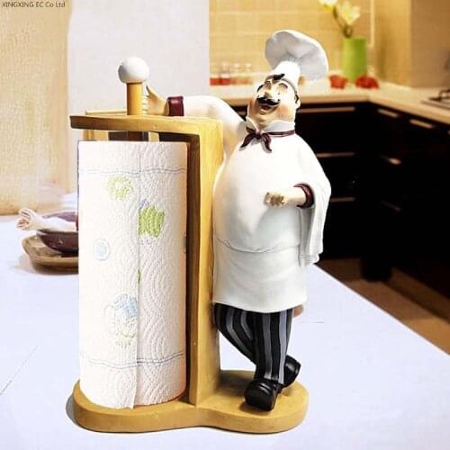 Kitchen Paper Towel Rack Creative Vertical Chef Paper Towel Rack Bathroom Hanging Paper Towel Tube Household Paper Roll Holder