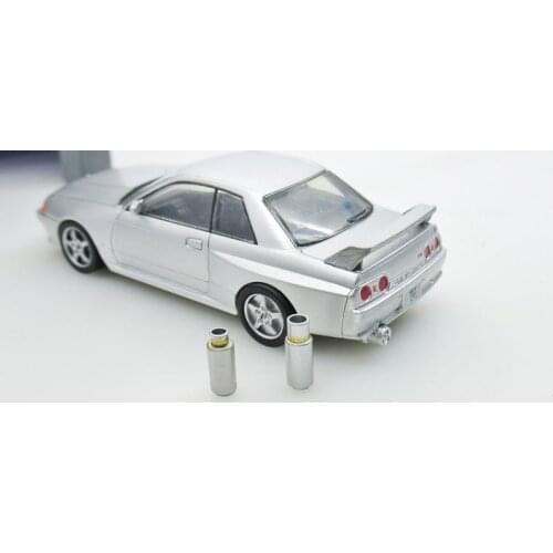 1:64 Scale Resin Die-casting Model Straight Exhaust Pipe Modified Car Accessories Scene Layout Decoration Manual