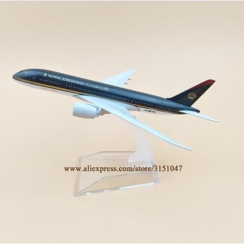16cm Air Royal Jordanian Airlines Boeing 787 B787 Plane Model Alloy Metal Diecast Model Airplane Aircraft Airways Gift