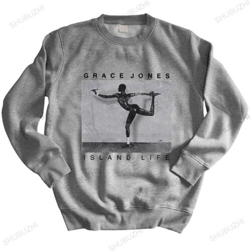 Men sweatshirt GRACE JONES ISLAND LIFE RETRO VINTAGE DISTRESSED 80s POP FUNK DISCO unisex hoodies new arrived men brand hoodie