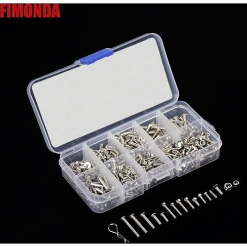 RC Cars M2 M2.5 M3 M4 Stainless Steel Hexagon Socket Head Cap Screws Nut Set for 1/10 Crawler Traxxas TRX4 Assortment Kit