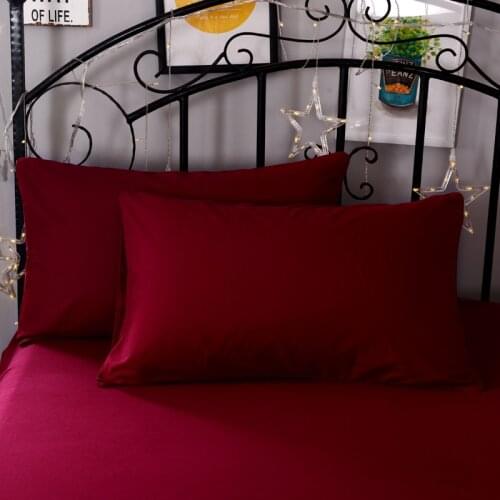 Mecerock 2pcs 100% Polyester Super Soft Solid Color Pillowcases Home Pillowcase Cover Free Shopping