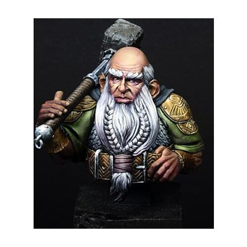 New Unassembled 1/12 ancient man with beard bust Resin Figure Unpainted Model Kit