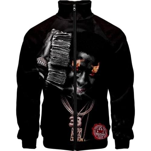 Be well received New Mens Jacket 3D YoungBoy Never Broke Again Slim Stand Collar Zipper Jacket Male Tracksuits boys sudaderas