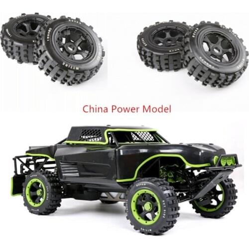 Front & Rear Tyre Wheel with Knobby Tire Set for 1/5 Scale HPI KM Rovan Baja 5T 5SC Truck