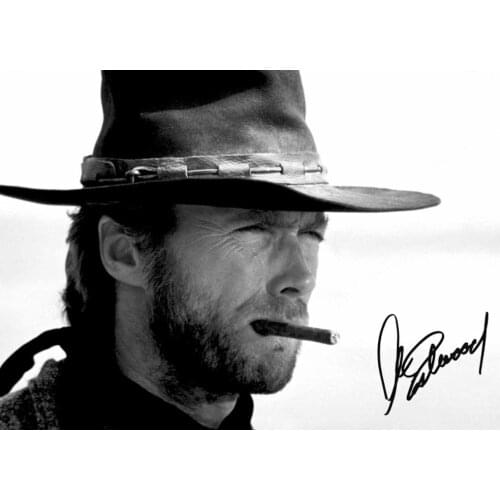 CLINT Movie Star signature Art Film Print Silk Poster Home Wall Decor 24x36inch