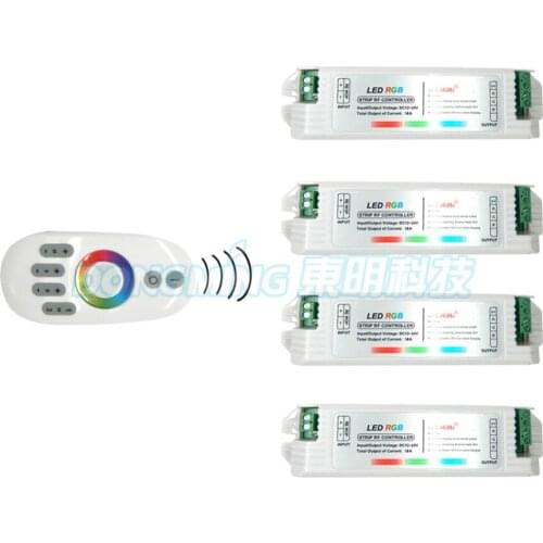 Touch panel IR Remote control for led+ 4pcs 12A 2.4g rgb Controller wireless For RGB LED Strip RGB/RGBW Bulb/Panel