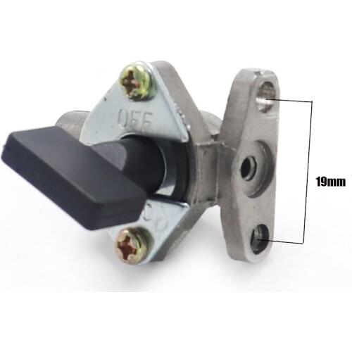 Silver Carb Air Cooled Carburetor Fuel Oil Valve Tap Switch for 49cc Mini Pocket Bike Quad ATV SUV 2 Strokes Engine Carb Switch