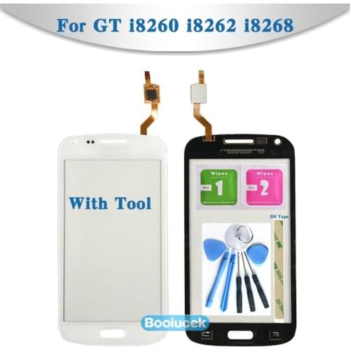 High Quality 4.3 For Samsung Galaxy Core Duos GT-i8260 i8260 i8262 Touch Screen Digitizer Sensor Front Glass Lens Panel