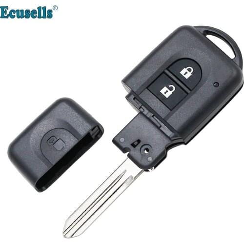 Replacement Remote key Shell Case Fob 2 Button for Nissan Micra X-trail Qashqai Juke Duke Pathfinder Note with uncut key blade