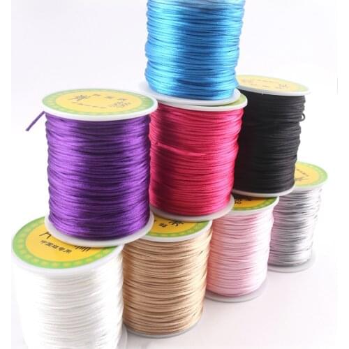 1pc 1mm*80m Colorful Stain Rope Nylon Coard Making DIY Pacifier chain Bracelet Accessories DIY Tool