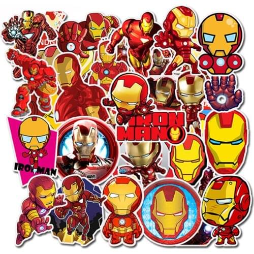 25/50pcs Super Hero iron Man Anime Cartoon Car Motorcycle Phone Travel Luggage Trolley Laptop Computer Stickers Toy