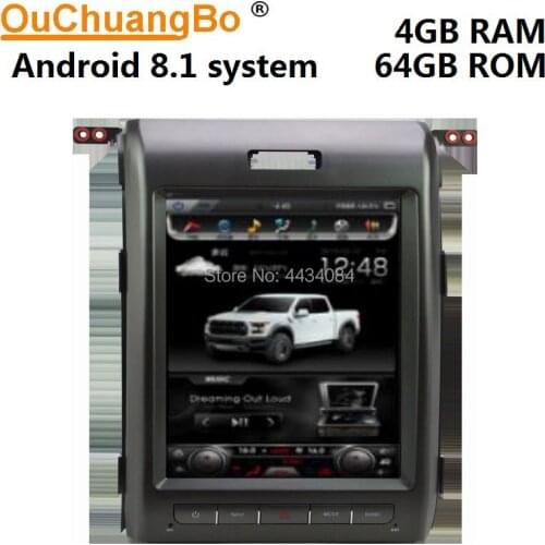 Ouchuangbo PX6 tesla style vertical screen car gps radio for Ford F150 2009-2013 support 6 core 4+64 android 8.1 OS