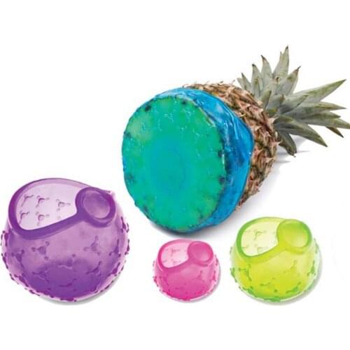 Behogar 4pcs Silicone Kitchen Spill Cover Suction Lid-Bowl Pan Stretchable Reusable Food Saver Storage Fruit Vegetables Lid Wrap