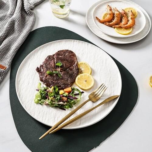 White Marbling ceramic plates nordic bone china dinner set trays decorative dessert Sushi salad plate kitchen dinnerware set