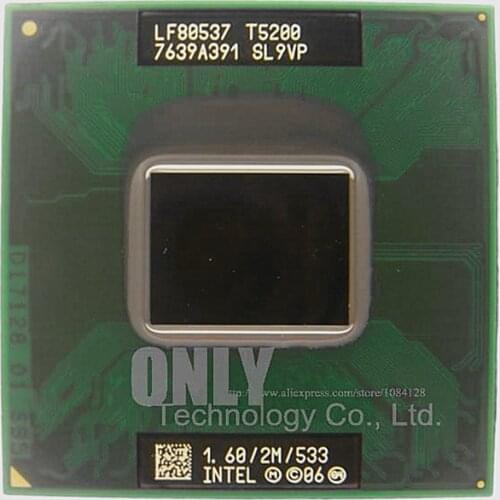 Free shipping T5200 Core2 Duo CPU T5200 (2M Cache, 1.6GHz, 533MHz FSB) laptop best cpu best quality