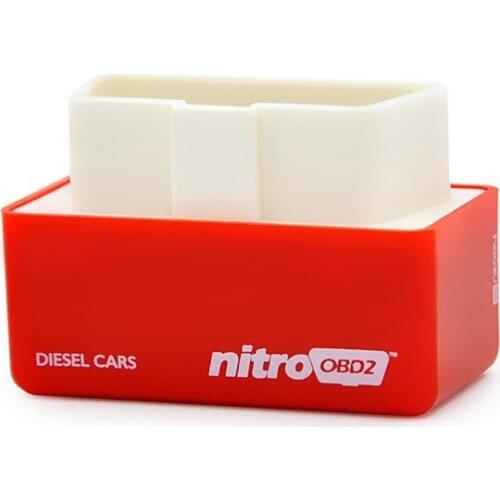 100 pcs NitroOBD2 Chip Tuning Box Nitro OBD2 Performance Plug and Drive Chip Tuning Works For Diesel Retail Box Fast Shipping