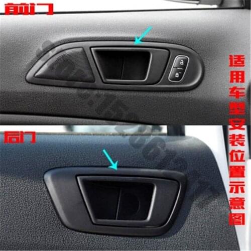 For Ford Ecosport 2013-2020 Car Styling ABS Chrome Inner door bowl door handle decorative frame