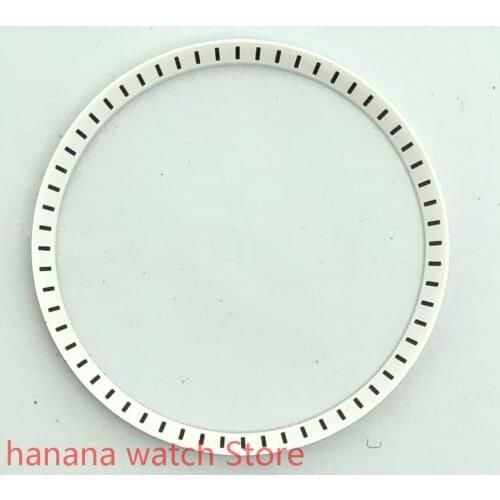 Watch Case Parts Chapter Ring Fit For SKX009 SKX Model NH35/NH36 Mens Watch White 31.2mm*28mm*1.6mm