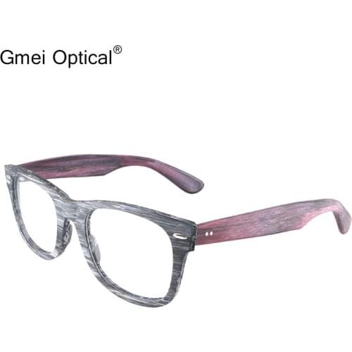 Gmei Optical Fashion Wooden Full Rim Mens Glasses Frames for Prescription Eyeglasses T8065