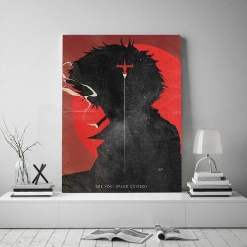 HD Print Modular Cowboy Bebop Picture Canvas Painting Animation Character Poster For Living Room Home Decor Wall Art Framework