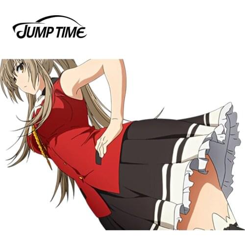 JumpTime 13cm x 9.1cm Hot Girl Anime Amagi Brilliant Park Sticker 3D Car Decal Waterproof Hood Protective Film