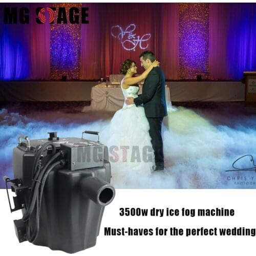 Wedding Event DJ 3500w Dry Ice Fog Machine Stage Effect Dry Ice Machine Low Lying Smoke Machine