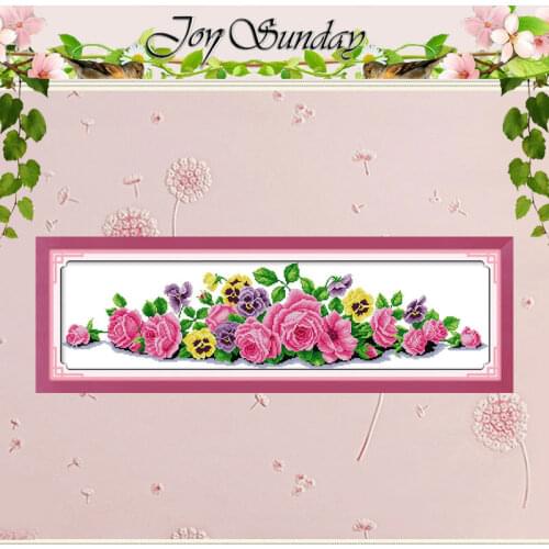 The Beauty Flowers Face Counted Cross Stitch 11CT Printed 14CT Cross Stitch Set wholesale Cross-stitch Kit Embroidery Needlework