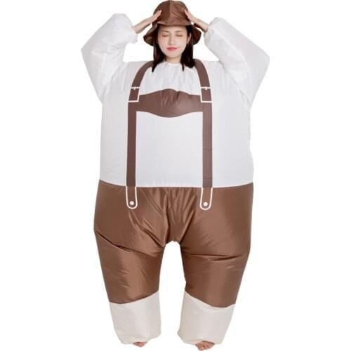 Inflatable Costume Fatty Braces pants Fancy Dress Cosplay Costume For Men Women Cartoon for Halloween birthday parties