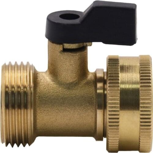 3/4'' Inch Garden Hose 1 Way Shut Off Valves Water Pipe Faucet Connector Tool American / European Thread 19QB
