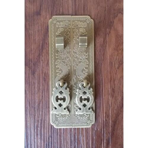 Upset edition! Chinese antique furniture accessories wardrobe handle copper top cabinet cabinet door handle Yunlong copper