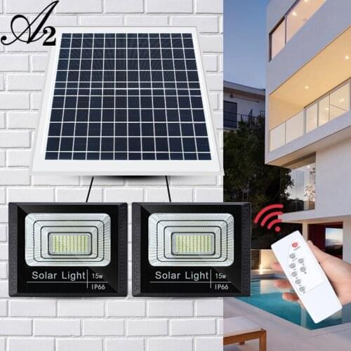 A2 LED Solar Light Double head solar lamp Super Bright 1800Lux 10A large capacity battery Spotlight Wireless Outdoor Waterproo