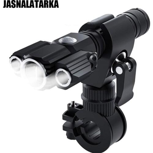 High Power LED Flashlight for Bicycle USB Rechargeable Strong Light Bike Powerful Flashlights Multi-Functional Waterproof Torch