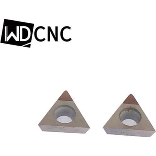 2pcs PCD CBN TPGH0802 TPGH0902 Insert High hardness diamond blade CNC Lathe cutter tool for Boring Tools or Turning tools Holder