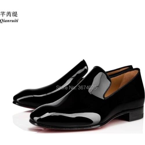 Qianruiti Fashion Men Black Coffee Plain Loafers Slip-on Flats Shoes Comfortable Smoking Shoes Men Casual Shoes