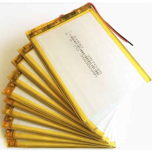 10 pcs 3.7V 3000mAh 357095 Polymer Lithium LiPo Rechargeable Battery cells For GPS DVD E-book 7" 8" Tablet PC power bank speaker