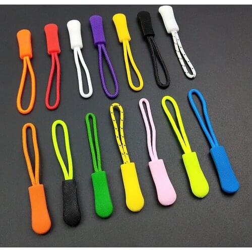 10pcs/lot Zipper Pull Rope End Fit Zippers Puller Zip Head Replacement Clip Buckle Fixer Suitcase Clothing Home Textiles