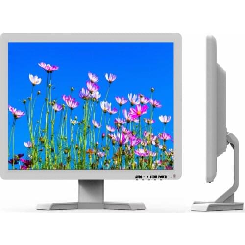15 - inch white security LCD monitor, HDMI VGA, VGA, computer, pos, industrial HD