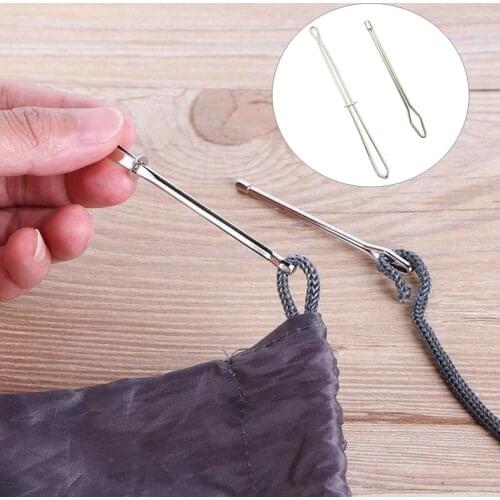 2 Pcs/Set Stainless Steel Cited Clips Elastic Belt Wearing Rope Weaving Tool Bag Wrap Rope Wearing Sewing Tools Accessories