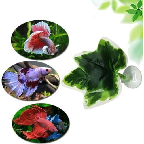2 Styles Fish Tank Decoration Fish Spawning Rest Simulation Leaf Five-Angle Stars Pet Aquarium Decorative Landscaping