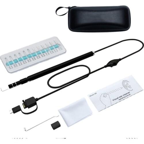 3-in-1 HD Visual Ear Spoon Micro USB Type-c Ear Cleaning Tool In-ear Cleaning Endoscope Earpick With Mini LED Camera Pen#271591