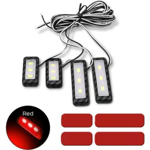 4Pcs Bowl Handle Armrest Light Car Door Interior Light LED Atmosphere Light U90C