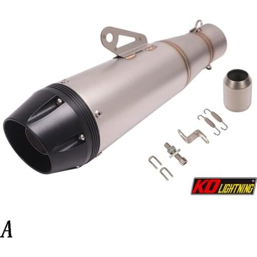 51mm Universal Motorcycle Exhaust Tail Pipe With Silence Stainless Steel 350mm Modified For ATV Street Bike