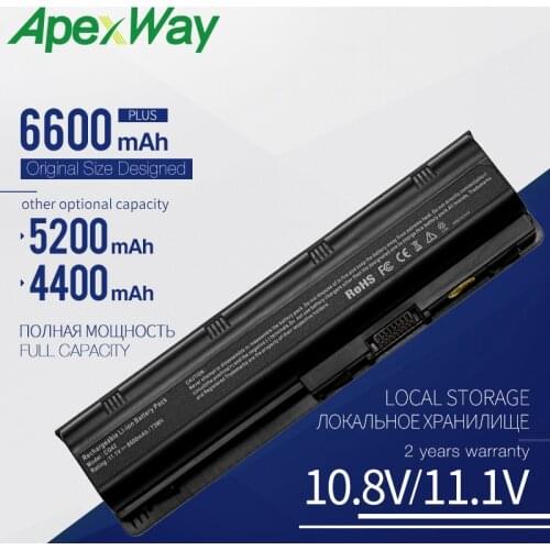 6CELLS MU06 New Laptop Battery For HP Pavilion DM4T DV3 Dv7-2100 G4 G6 G7 G62 G62T G72 MU09 HSTNN-UBOW Presario CQ42 CQ56 CQ62