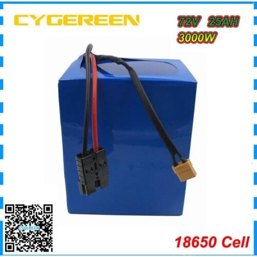 2000W 72Volt E Scooter battery 72V 20AH Lithium ion bateria pack 3000W 72 V Ebike akku 18650 Cell 40A BMS 84V 2A Charger