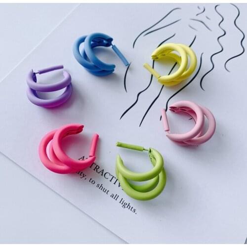 DIY accessories wholesale cloth style girl personality spray painting Earrings accessories pendant materials