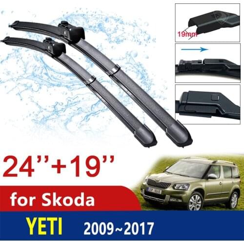 Car Wiper Blades Windscreen for Skoda Yeti 2009~2017 Front Windshield Wipers Car Accessories 2010 2011 2012 2013 2014 2015 2016