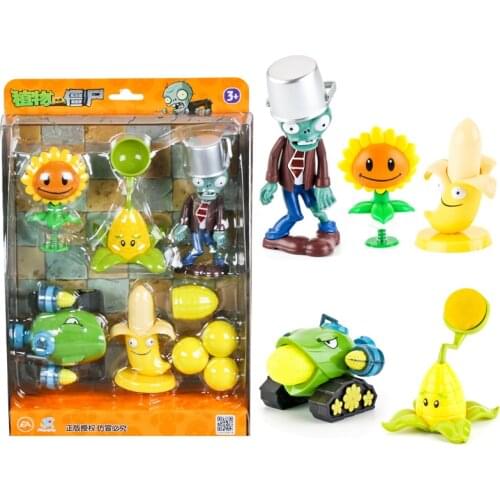 Large Plants vs. Zombie Toys 2 Complete Set Of Boy Large Ejection Soft Silicone Anime Figures Childrens Dolls With Box Gifts